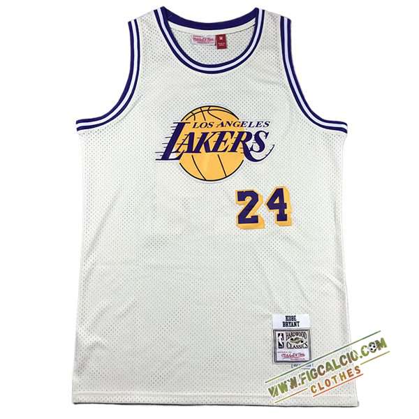 Maglia Los Angeles Lakers (BRYANT #24) 2024/25 Bianco/Giallo/viola