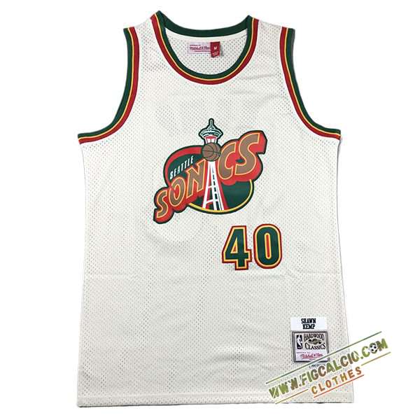 Maglia Oklahoma City Thunder (KEMP #40) 2024/25 Bianco/Verde