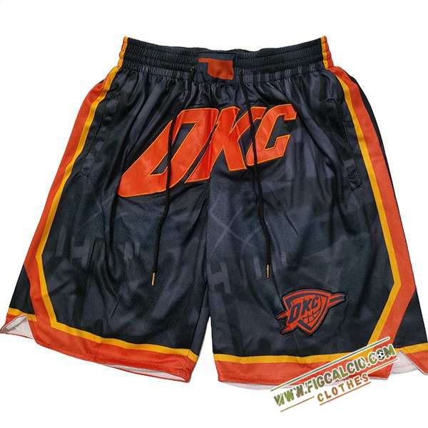 Pantaloncini NBA Oklahoma City Thunder 2024/25 Nero/Arancia