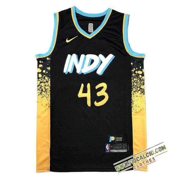 Maglia Indiana Pacers (SIAKAM #43) 2024/25 Nero/Giallo