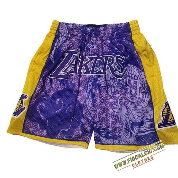 Pantaloncini NBA Los Angeles Lakers 2024/25 viola/Giallo