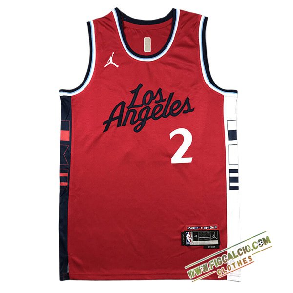 Maglia Los Angeles Clippers (LEONARD #2) 2024/25 Rosso/Bianco/Nero