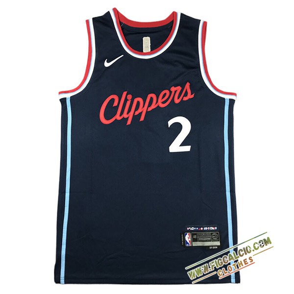 Maglia Los Angeles Clippers (LEONARD #2) 2024/25 Blu Scuro -02
