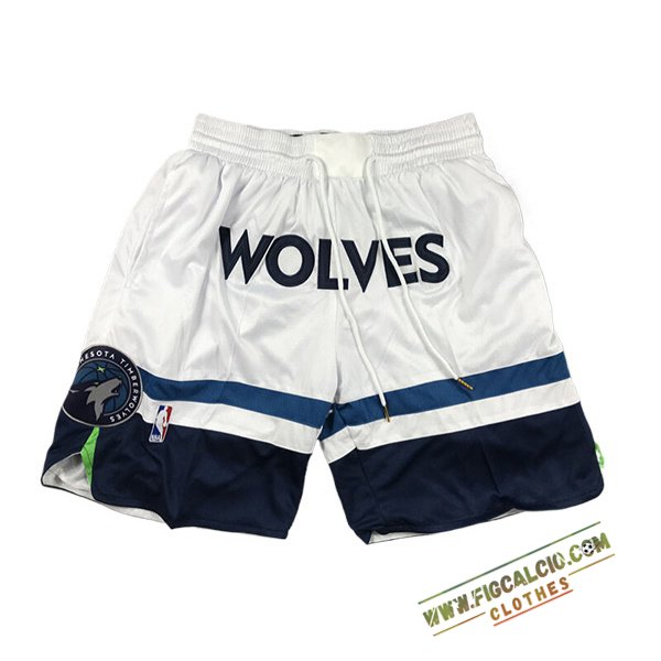 Pantaloncini NBA Minnesota Timberwolves 2024/25 Bianco/Nero