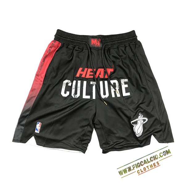 Pantaloncini NBA Miami Heat 2024/25 Nero/Rosso