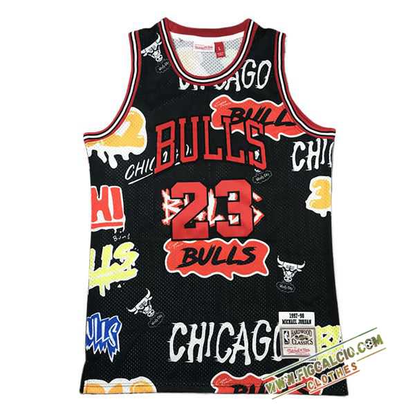Maglia Chicago Bulls (JORDAN #23) 2024/25 Nero/Rosso -04