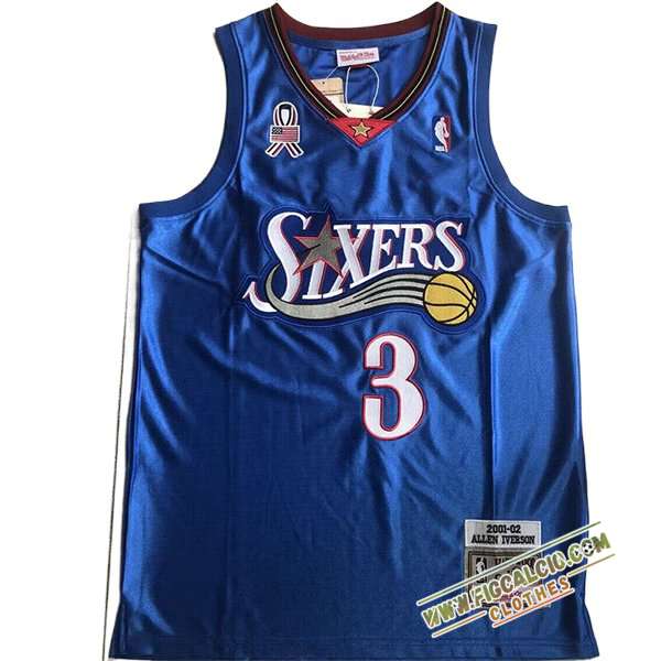 Maglia Philadelphia 76ers (IVERSON #3) 2024/25 Blu