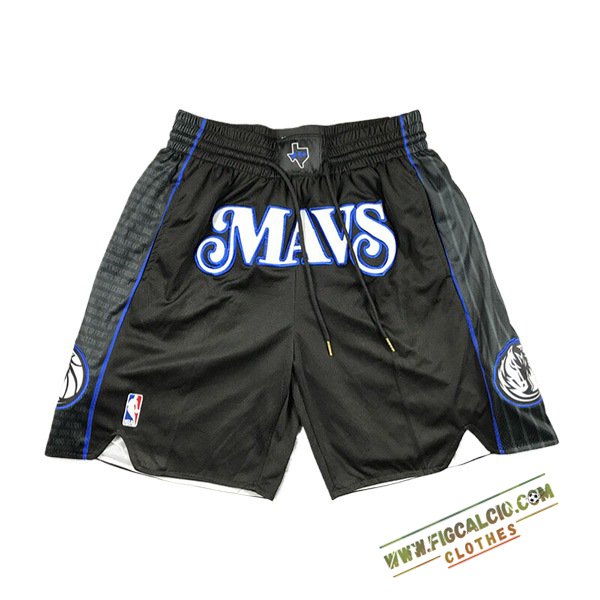 Pantaloncini NBA Dallas Mavericks 2024/25 Nero/Blu