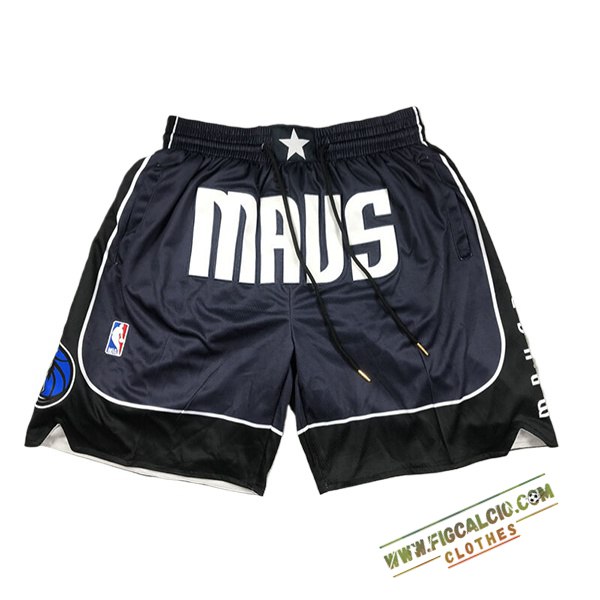 Pantaloncini NBA Dallas Mavericks 2024/25 Nero/Bianco