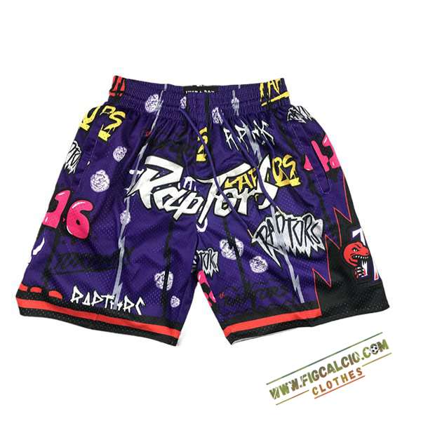 Pantaloncini NBA Toronto Raptors 2024/25 viola/Bianco/Giallo