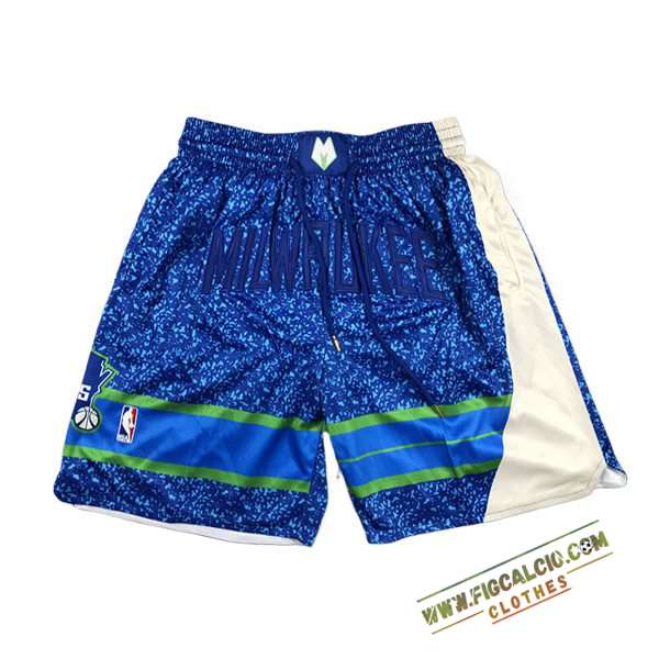 Pantaloncini NBA Milwaukee Bucks 2024/25 Blu/Nero