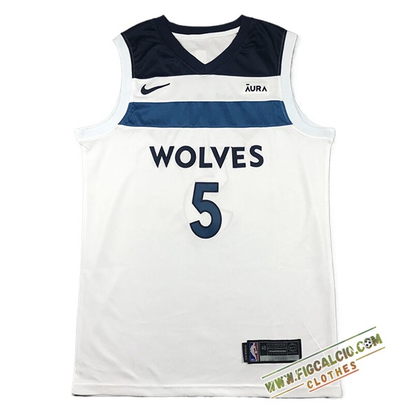 Maglia Minnesota Timberwolves (EDWARDS #5) 2024/25 Bianco/Blu/Nero