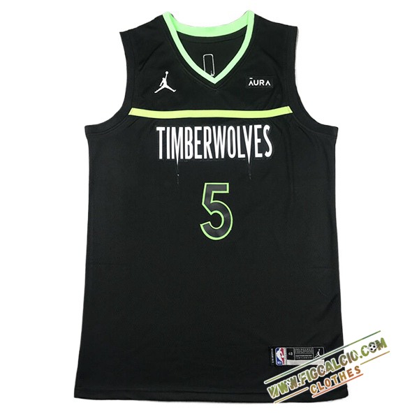 Maglia Minnesota Timberwolves (EDWARDS #5) 2024/25 Nero/Verde -02