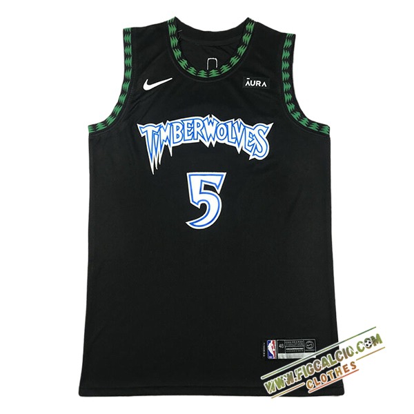 Maglia Minnesota Timberwolves (EDWARDS #5) 2024/25 Nero/Verde/Blu