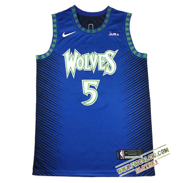 Maglia Minnesota Timberwolves (EDWARDS #5) 2024/25 Blu/Nero/Verde