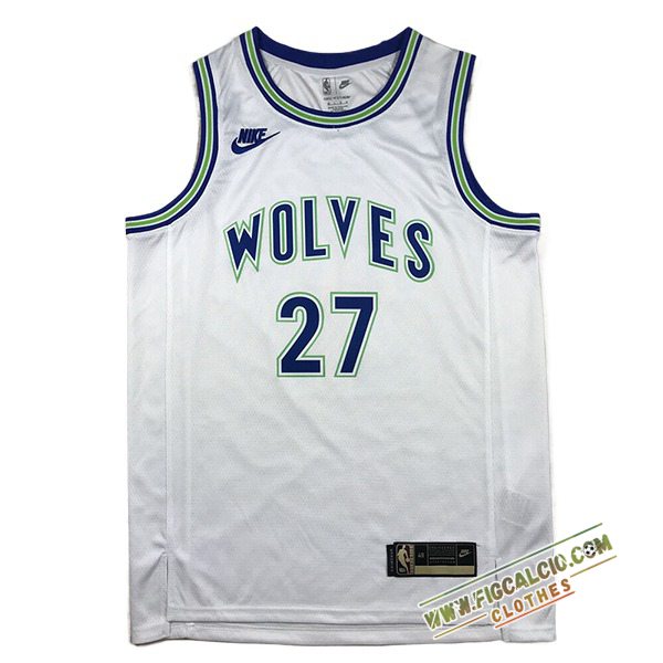 Maglia Minnesota Timberwolves (GOBERT #27) 2024/25 Bianco/Blu/Verde