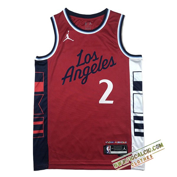 Maglia Los Angeles Clippers (LEONARD #2) 2024/25 Rosso/Nero/Bianco