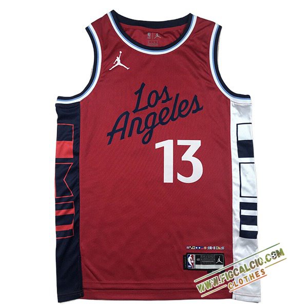 Maglia Los Angeles Clippers (GEORGE #13) 2024/25 Rosso/Nero/Bianco