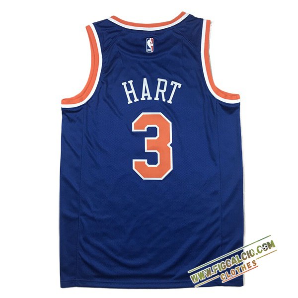Maglia New York Knicks (HART #3) 2024/25 Blu/Arancia
