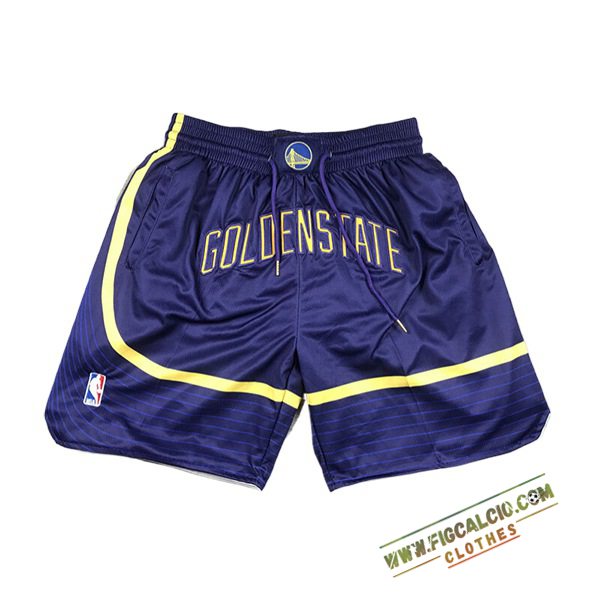 Pantaloncini NBA Golden State Warriors 2024/25 viola/Giallo -02