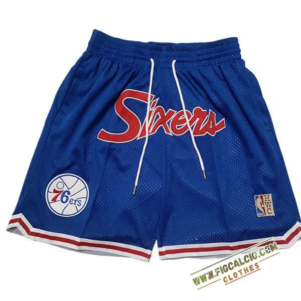 Pantaloncini NBA Philadelphia 76ers 2024/25 Blu/Rosso -04