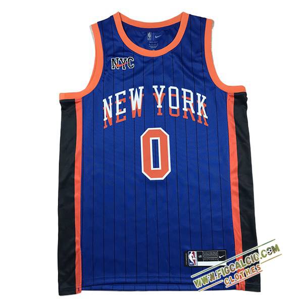 Maglia New York Knicks (DIVINCENZO #0) 2024/25 Blu/Nero/Arancia