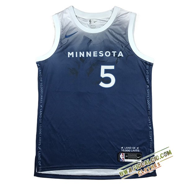 Maglia Minnesota Timberwolves (EDWARDS#5) 2024/25 Blu/Bianco