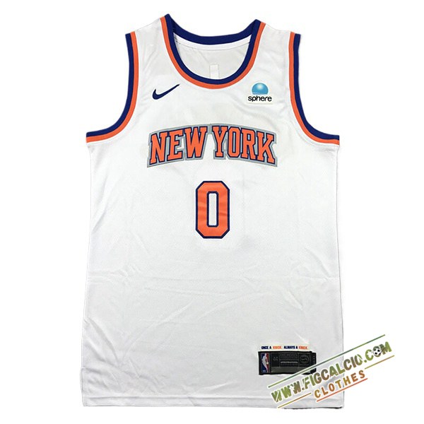 Maglia New York Knicks (DIVINCENZO #0) 2024/25 Bianco/Arancia