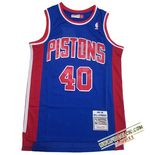 Maglia Detroit Pistons (LAIMBEER #40) 2024/25 Blu/Rosso