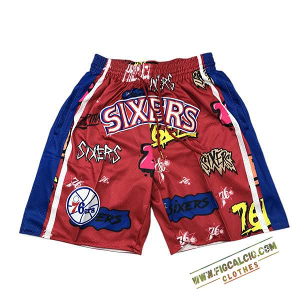 Pantaloncini NBA Philadelphia 76ers 2024/25 Rosso/viola