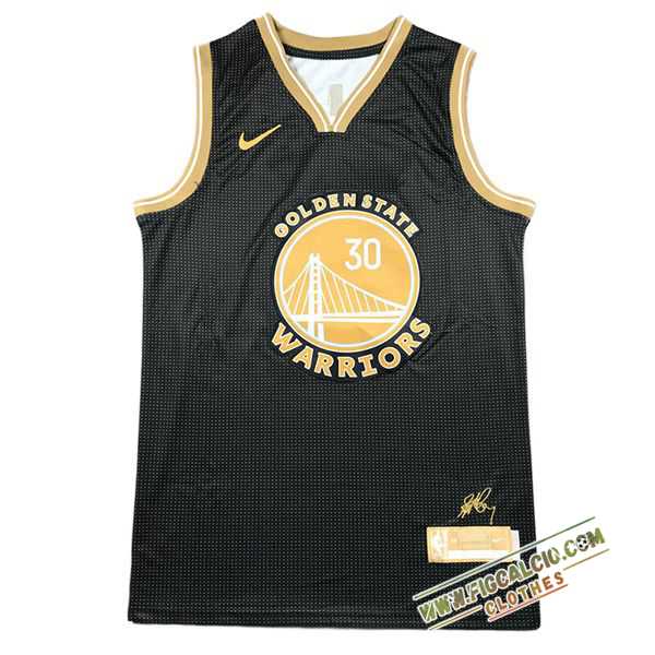 Maglia Golden State Warriors (CURRY #30) 2024/25 Nero/Giallo -02
