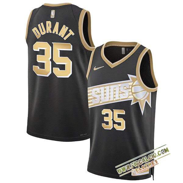 Maglia Phoenix Suns (DURANT #35) 2024/25 Nero/Giallo