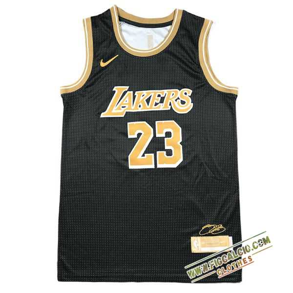 Maglia Los Angeles Lakers (JAMES #23) 2024/25 Nero/Giallo