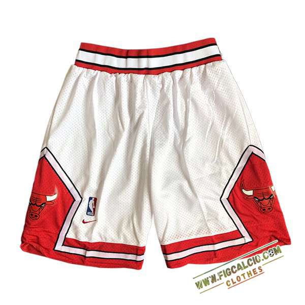 Pantaloncini NBA Chicago Bulls 2024/25 Bianco/Rosso -03
