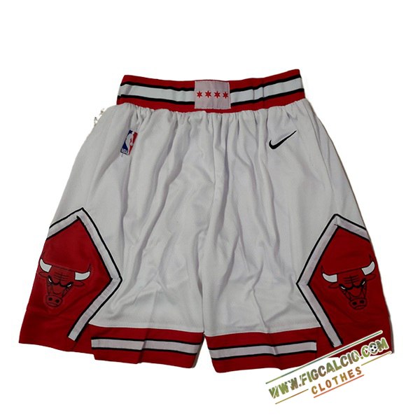 Pantaloncini NBA Chicago Bulls 2024/25 Bianco/Rosso -02