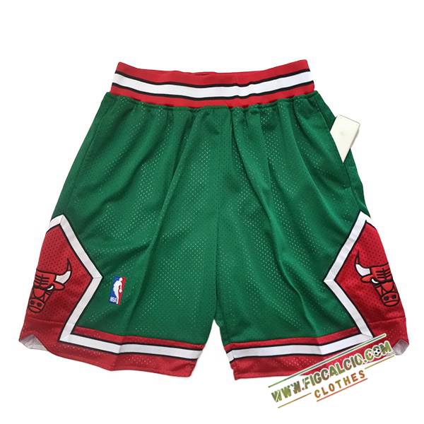 Pantaloncini NBA Chicago Bulls 2024/25 Verde/Rosso