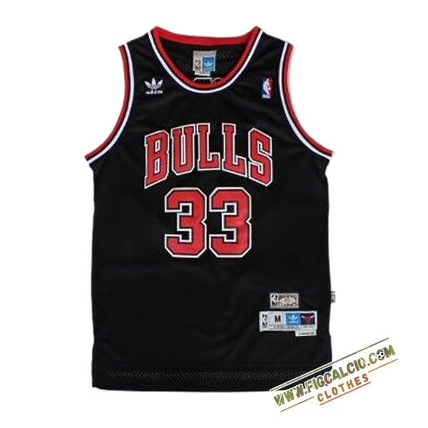 Maglia Chicago Bulls (PIPPEN #33) 2024/25 Nero/Rosso