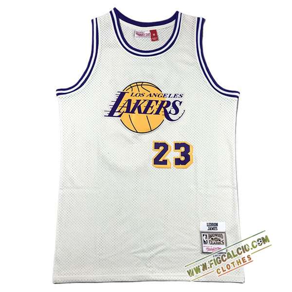 Maglia Los Angeles Lakers (JAMES #23) 2024/25 Bianco/Giallo/Blu