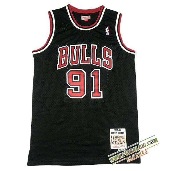 Maglia Chicago Bulls (RODMAN #91) 2024/25 Rosso/Nero