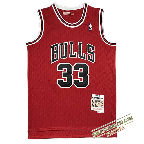 Maglia Chicago Bulls (PIPPEN #33) 2024/25 Rosso/Nero