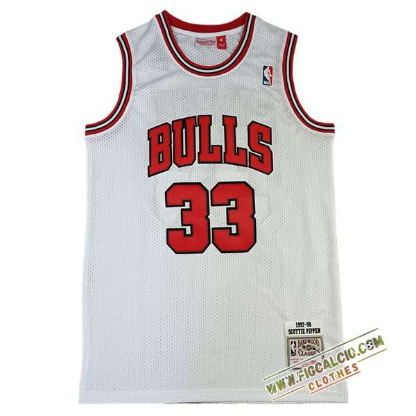 Maglia Chicago Bulls (PIPPEN #33) 2024/25 Bianco/Rosso -02