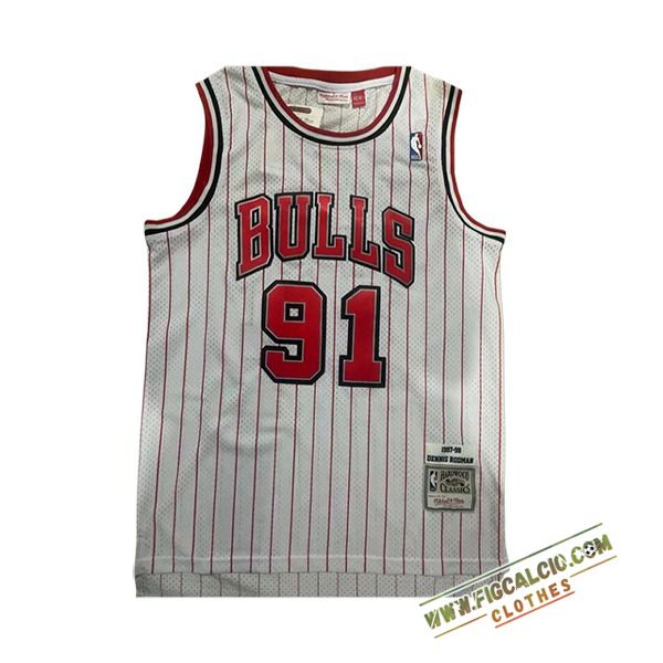 Maglia Chicago Bulls (RODMAN #91) 2024/25 Rosa/Rosso