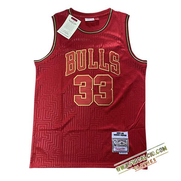 Maglia Chicago Bulls (PIPPEN #33) 2024/25 Rosso/Giallo