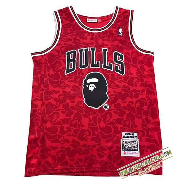 Maglia Chicago Bulls (BAPE #93) 2024/25 Rosso/Nero