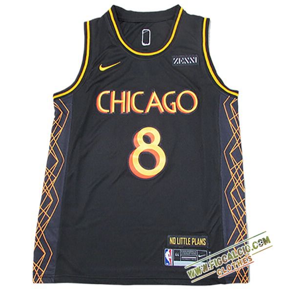Maglia Chicago Bulls (LAVINE #8) 2024/25 Nero/Giallo