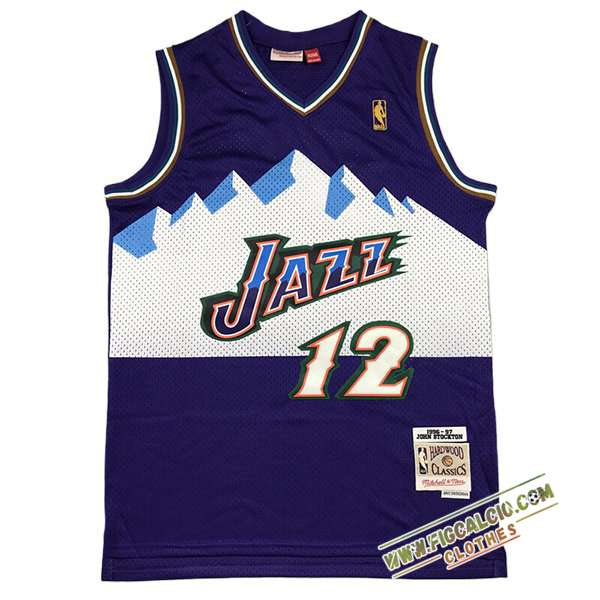 Maglia Utah Jazz (STOCKTON #12) 2024/25 viola/Bianco -02