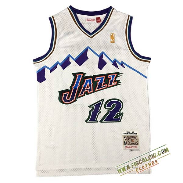 Maglia Utah Jazz (STOCKTON #12) 2024/25 Bianco -02