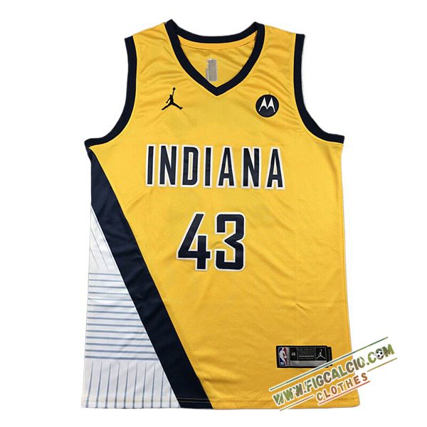 Maglia Indiana Pacers (SIAKAM #43) 2024/25 Blu/Giallo/Bianco