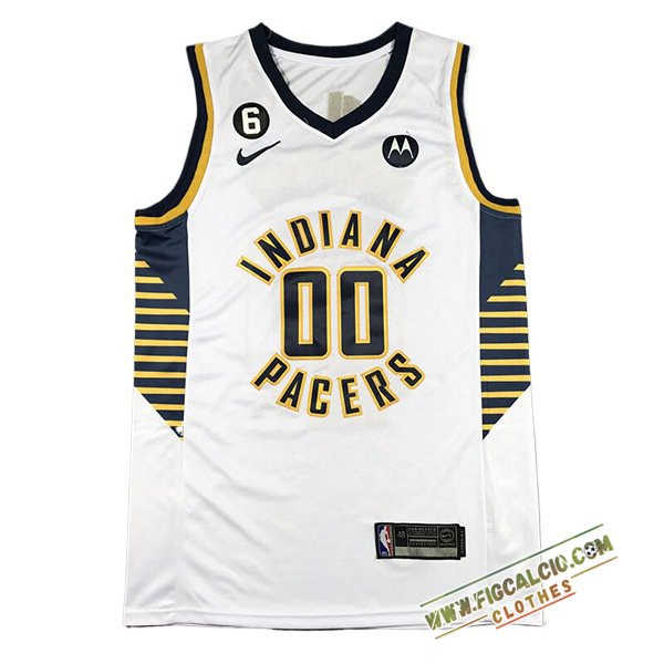 Maglia Indiana Pacers (MATHURIN #00) 2024/25 Bianco/Nero/Giallo