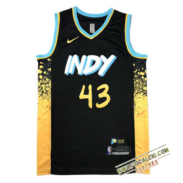 Maglia Indiana Pacers (SIAKAM #43) 2024/25 Nero/Giallo -02